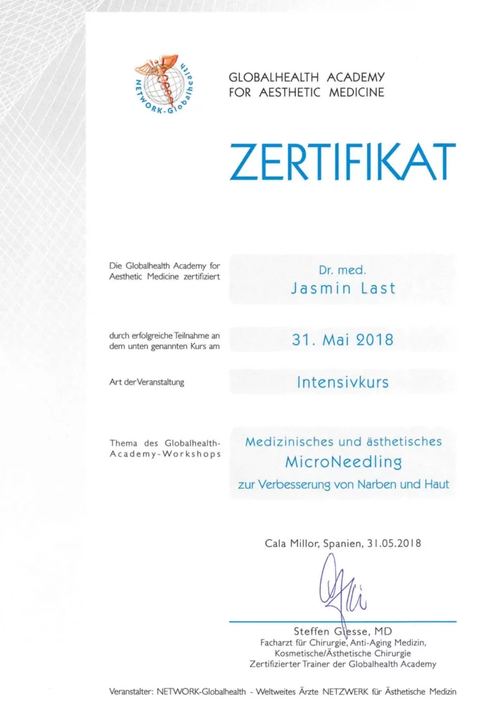 2018-05-31-Zertifikat-Intensivkurs-medizinisches-und-aesthetisches-MicroNeedling-und-PRP