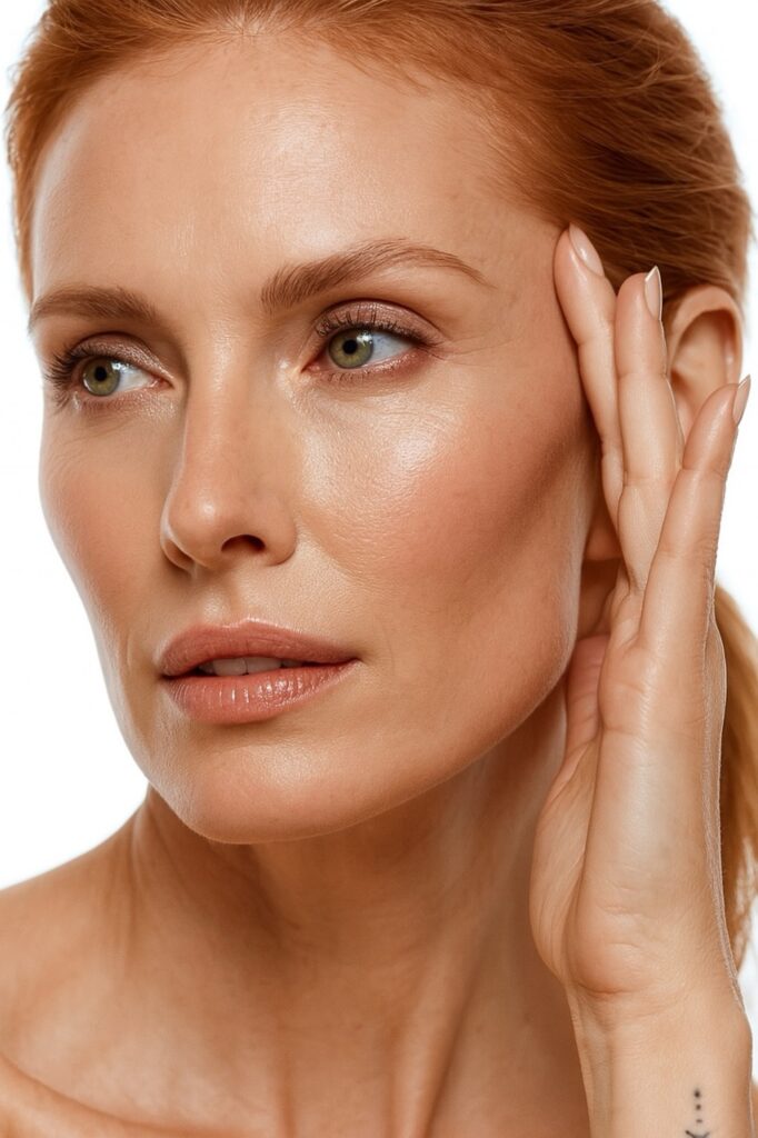 Sanft gestraffte Gesichtshaut nach Anti-Aging-Behandlung in Potsdam – Dr. Jasmin Last