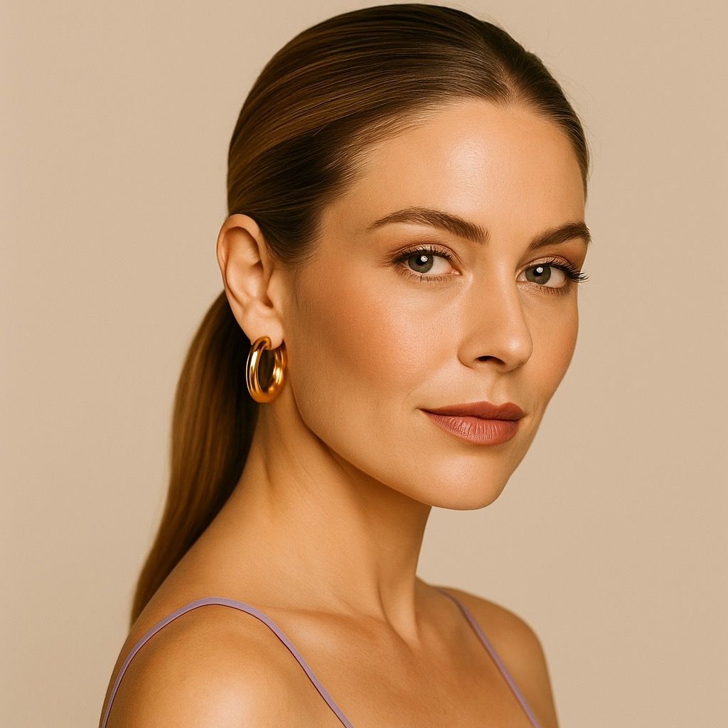 Natürlich konturiertes Gesicht nach Lipofilling Behandlung in Potsdam – Dr. Jasmin Last